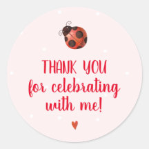 Ladybug Geburtstagsparty Gefallen Stickers