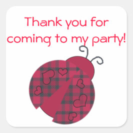 Ladybug Geburtstagsparty Gefallen Stickers