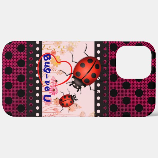 Ladybug Gepunktet Bug Case-Mate iPhone Hülle (Hinten (horizontal))