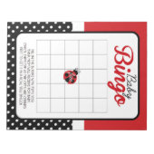 Ladybug Geschenk Bingo Baby Showspielpaket Notizblock (Vorderseite)