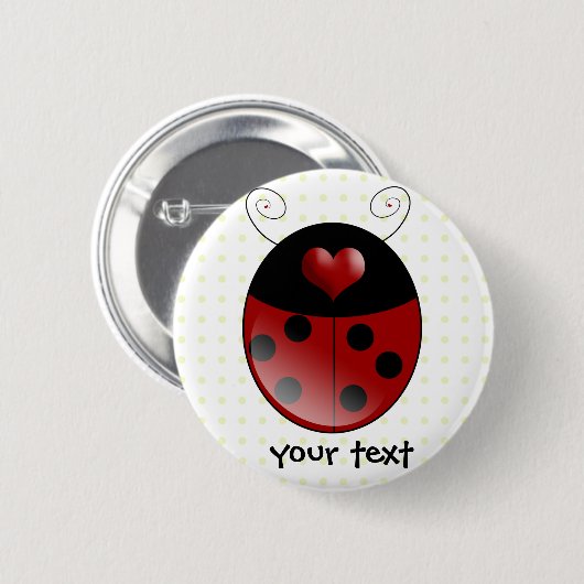Ladybug Geschenke Button (Vorne & Hinten)