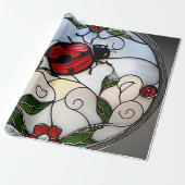 Ladybug gesteinigte Glasinsekten Geschenkpapier (Ungerollt)