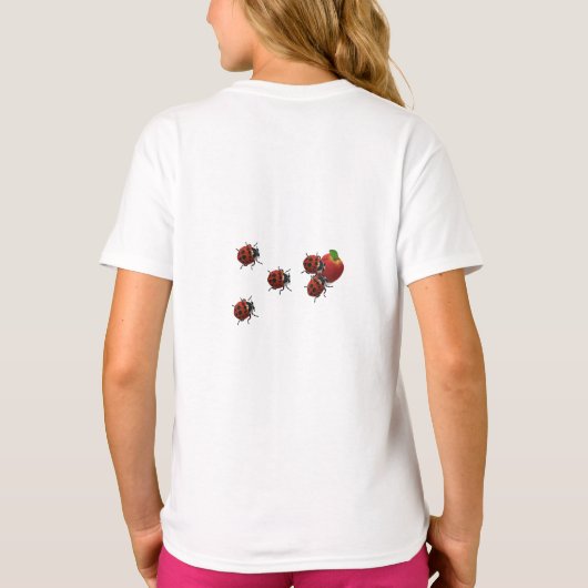 Ladybug ging zurück zur Schule T-Shirt (Rückseite)