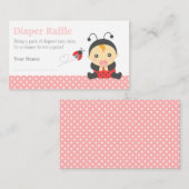Ladybug Girl Baby Dusche Windeln Raffel Tickets Begleitkarte (Vorne/Hinten)