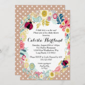 Ladybug Girl Dusche Blumeneinladung Einladung (Vorne/Hinten)