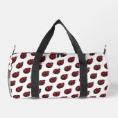 Ladybug Glitzern - Weißer individuelle Name Duffle Bag (Rückseite)