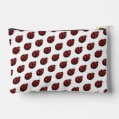 Ladybug Glitzern - Weißer individuelle Name Zubehörtasche (Rückseite)