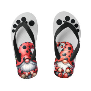 Ladybug Gnome Children's Flip Flops Kinderbadesandalen