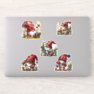 LadyBug Gnome Life Stickers Aufkleber