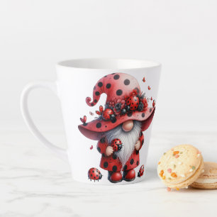 Ladybug Gnomes Latte Tasse