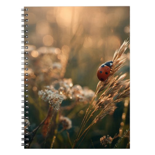 Ladybug Golden Meadow Notebook Notizblock (Vorderseite)