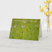 Ladybug Grace Scripture Card John 1:16 Karte (Gelbe Blume)