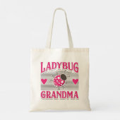 Ladybug Grandma Pink White Garden Insekt Tragetasche (Rückseite)