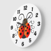 Ladybug Große Wanduhr (Winkel)