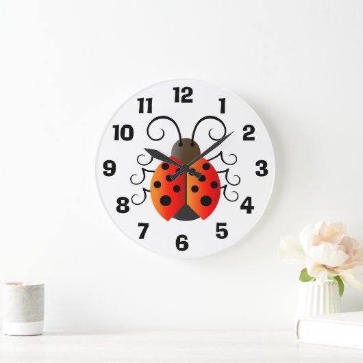 Ladybug Große Wanduhr (Zuhause)