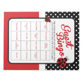 Ladybug Guest Bingo Baby Showroom Notizblock (Vorderseite)