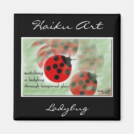 Ladybug Haiku Art Magnet (Vorne)