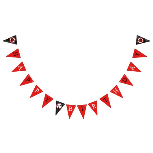 Ladybug Happy Birthday Bunting Flag Banner (Alle)