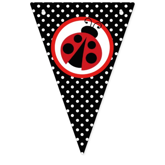 Ladybug Happy Birthday Bunting Flag Banner (Erste Fahne)