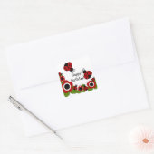 Ladybug Happy Birthday Square Sticker (Umschlag)