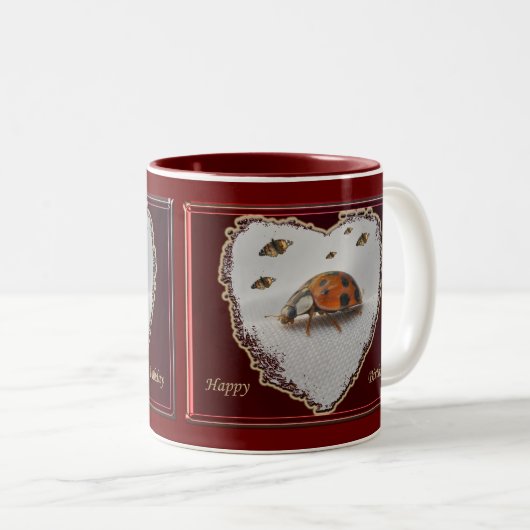 Ladybug Happy Birthday Tasse (VorderseiteRechts)