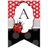 Ladybug Happy Birthday Wimpelkette (Dritte Fahne)