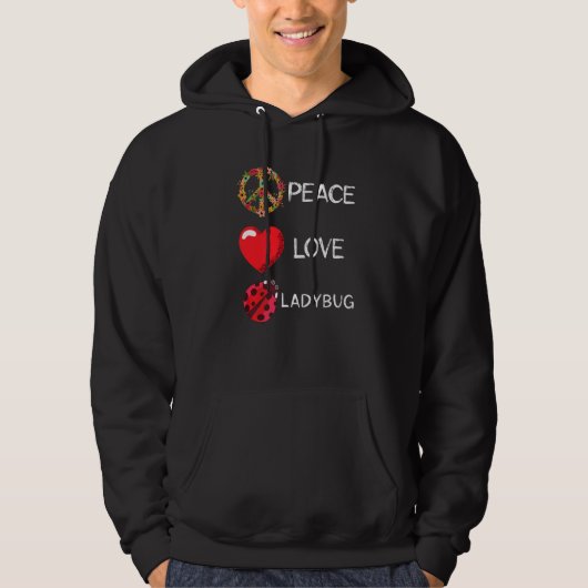 Ladybug Heart Bug Liebe Peace Ladybug Ladybug Inse Hoodie (Vorderseite)