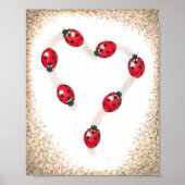 Ladybug Heart Fine Art Print Poster (Vorne)