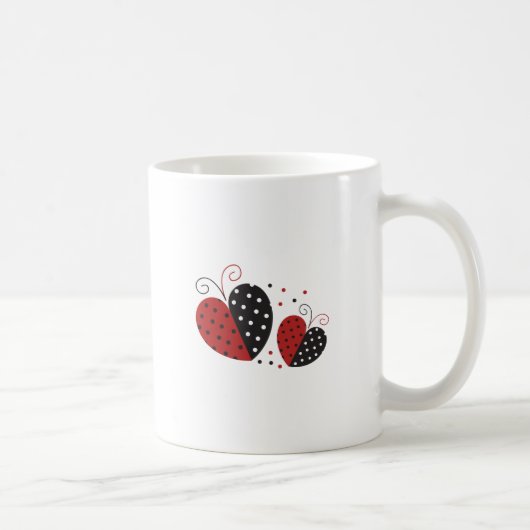 Ladybug Heart niedlich Kaffeetasse (Rechts)