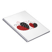 Ladybug Heart niedlich Notizblock (Rechte Seite)