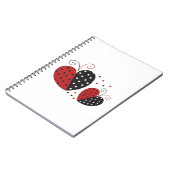 Ladybug Heart niedlich Notizblock (Linke Seite)
