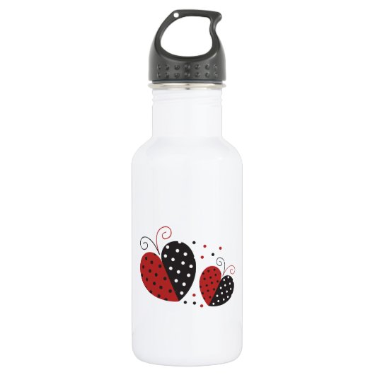 Ladybug Heart niedlich Trinkflasche (Vorderseite)