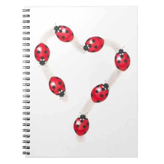 Ladybug Heart Notebook Notizblock (Vorderseite)