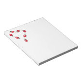 Ladybug Heart Notepad Notizblock (angewinkelt)