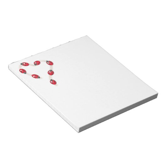 Ladybug Heart Notepad Notizblock (angewinkelt)