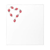 Ladybug Heart Notepad Notizblock (Vorderseite)