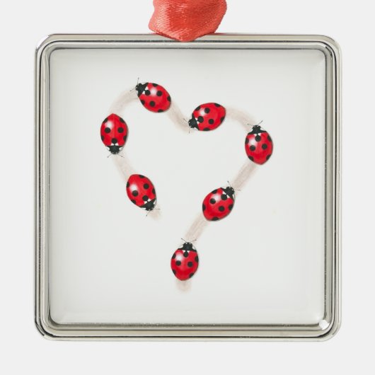 Ladybug Heart Ornament (Vorne)
