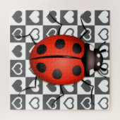 Ladybug & Hearts - Niedlich Puzzle (Horizontal)