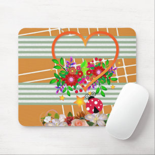 Ladybug Herz Blumenmousepad! Mousepad