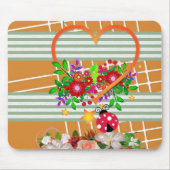 Ladybug Herz Blumenmousepad! Mousepad (Vorne)