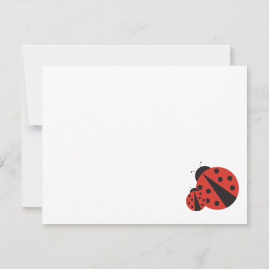 Ladybug herzen Valentinstag-Karte Einladung (Rückseite)