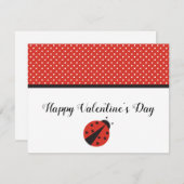 Ladybug herzen Valentinstag-Karte Einladung (Vorne/Hinten)