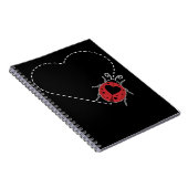 Ladybug Herzkäfer Insekten Entomologe Notizblock (Rechte Seite)