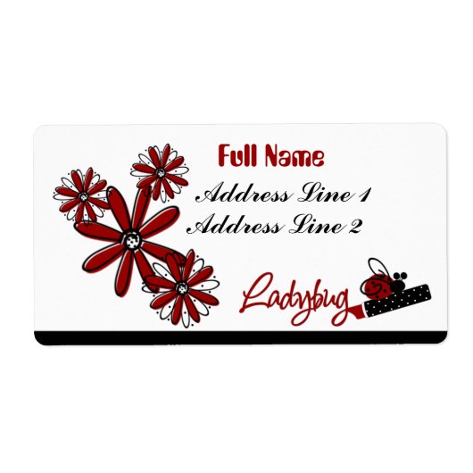 Ladybug Hot-lips Avery-Label (Vorne)