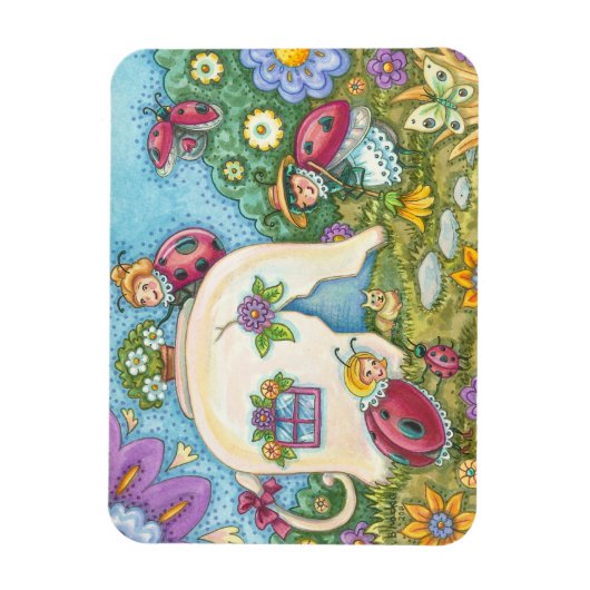 Ladybug Hütte Rectangle MAGNET (Vertikal)