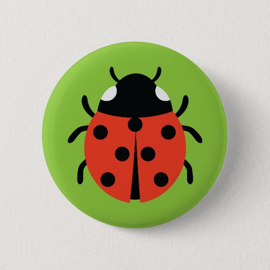 Ladybug Illustration Button (Vorderseite)