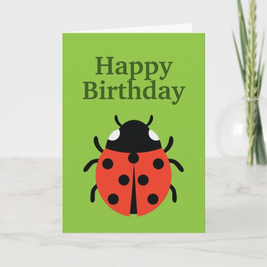 Ladybug Illustration Karte (Vorderseite)
