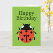 Ladybug Illustration Karte (Gelbe Blume)