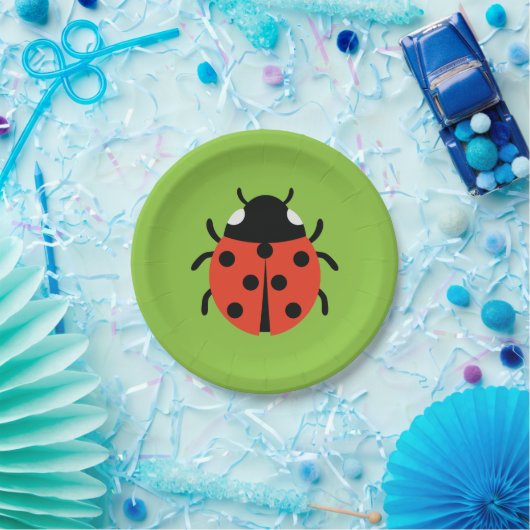 Ladybug Illustration Pappteller (Party)