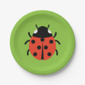 Ladybug Illustration Pappteller (Vorderseite)